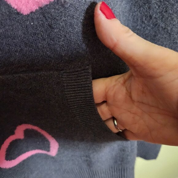 Torrid Breast Cancer Awareness Jaquard Raglan Hoodie Sweater Size 1X - Picture 10 of 14